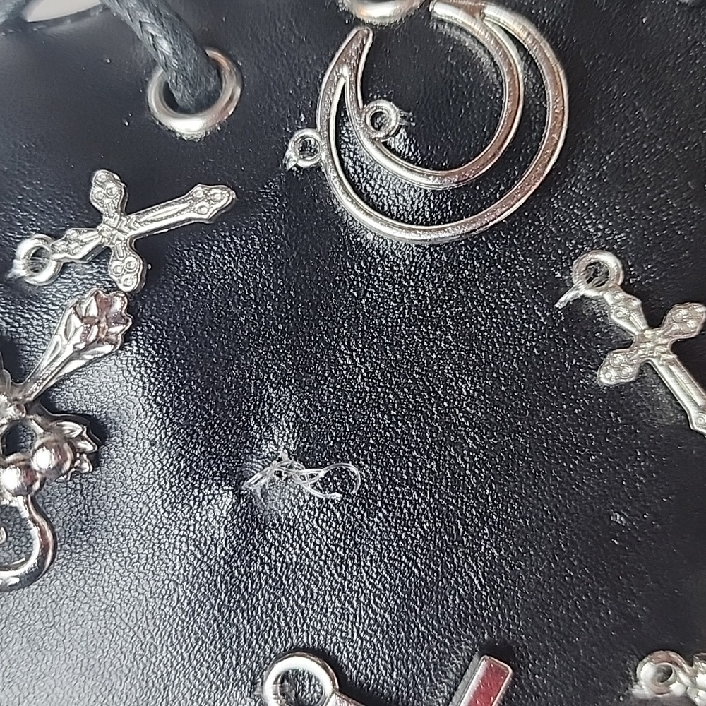 Dolls Kill Widow Idol Worship Charm Platform Boots Size 8 Goth Near New - Picture 8 of 14